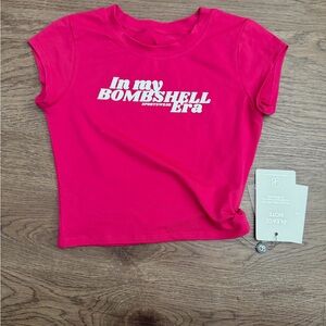 Bombshell Sportswear “In My Bombshell Era” Crop Top NWT